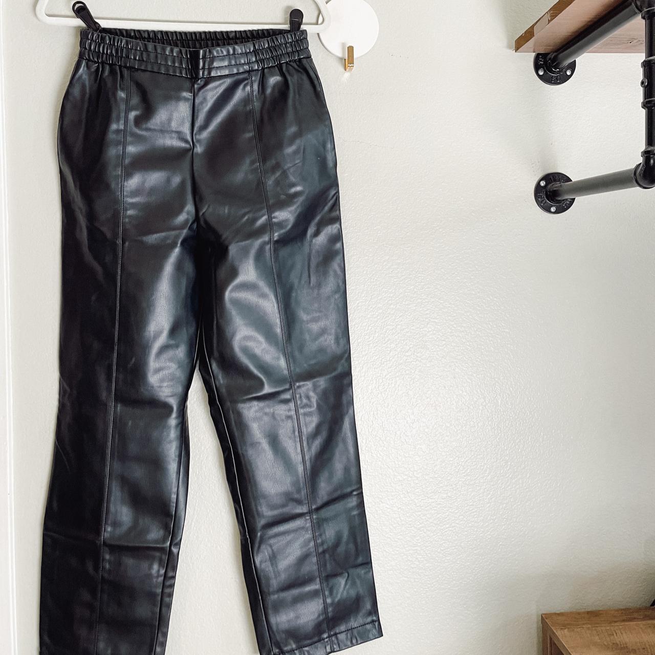 Zara Leather Pants Size US Small - Depop
