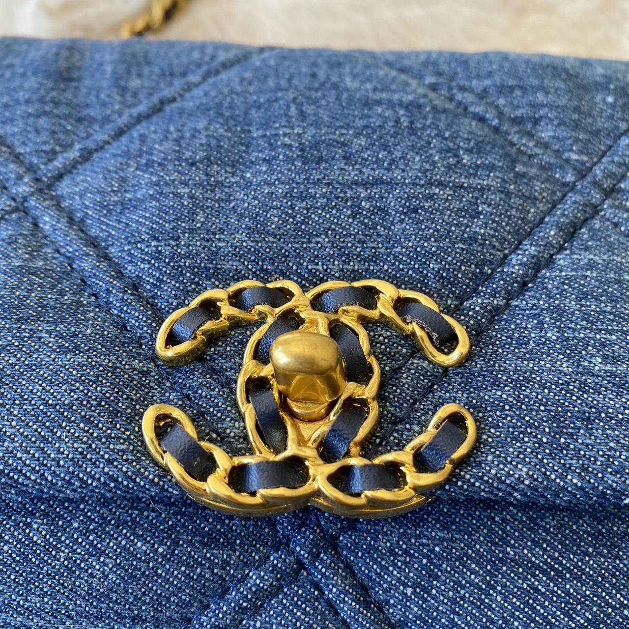 Chanel Denim Crossbody Depop