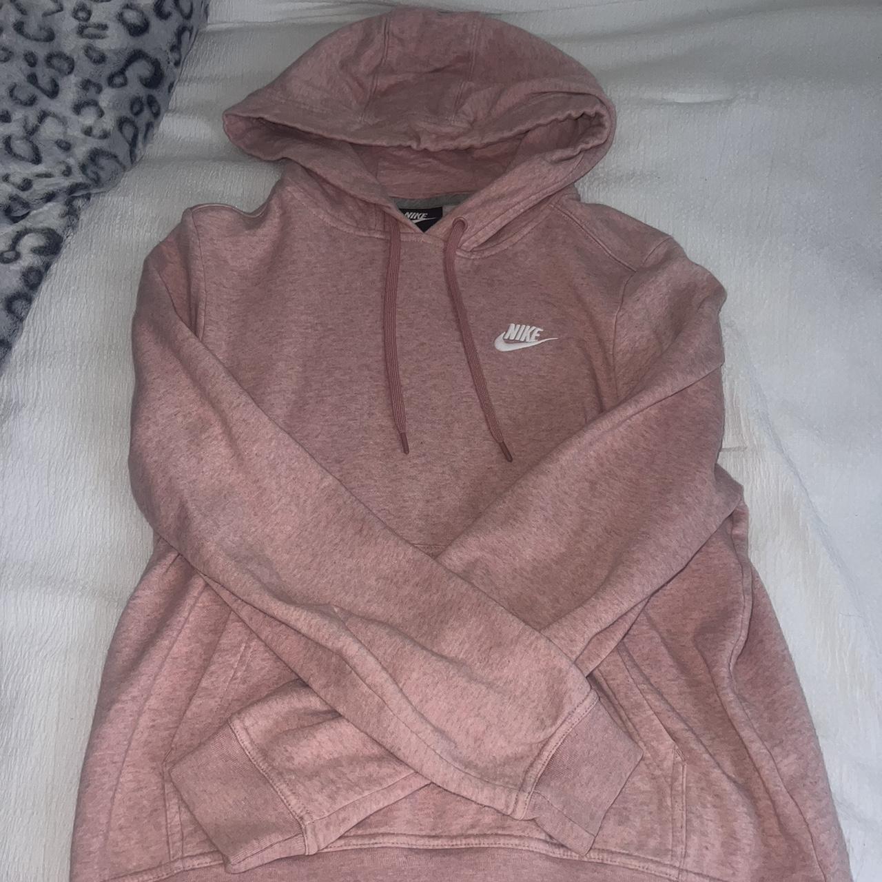 Baby pink nike hoodie hot sale