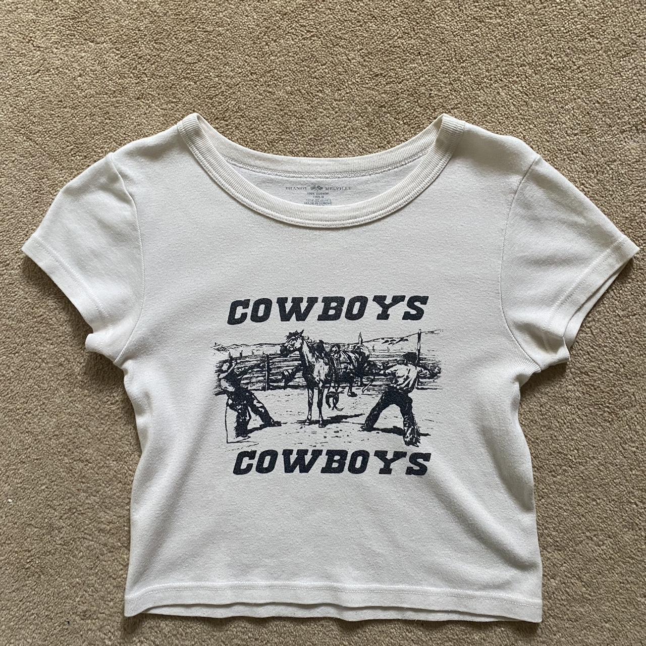 brandy melville cowboys tshirt tee top one size but... Depop