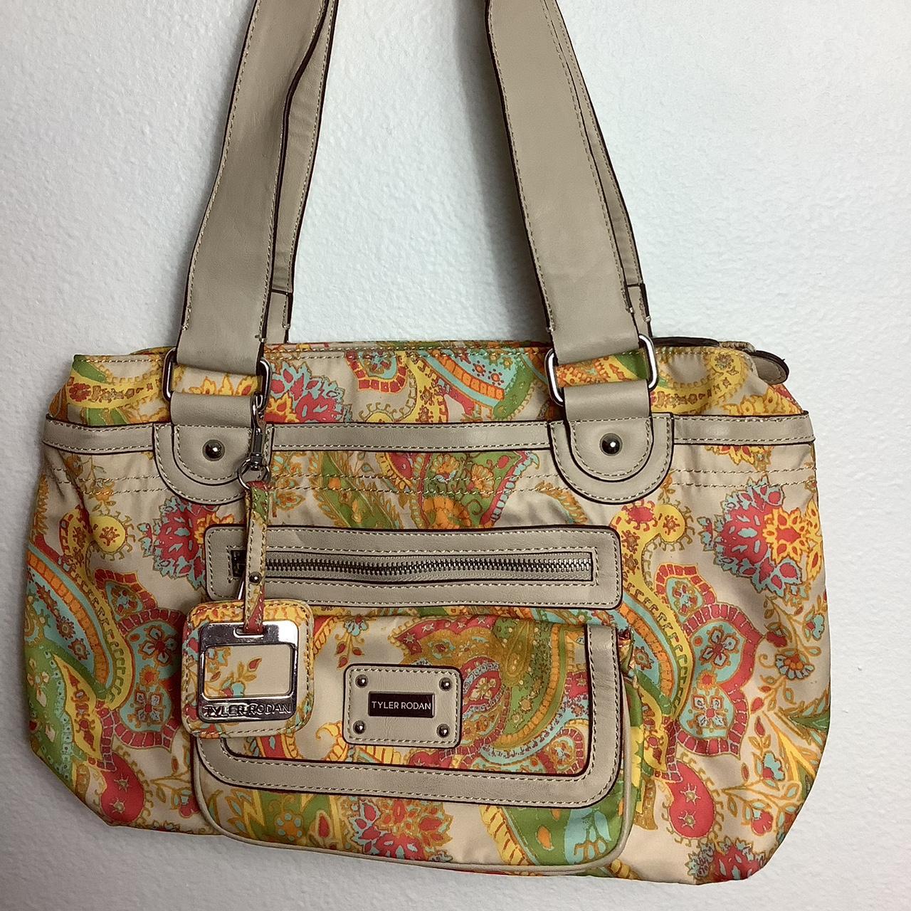 Tyler Rodan purse orange and yellow paisley print 7. Depop