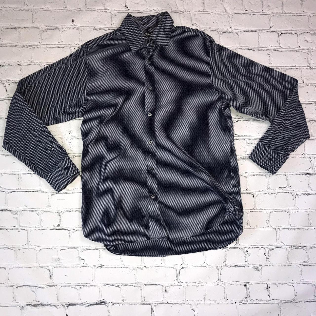 Blue Michael Kors Men Dress Shirt Collared long. Depop