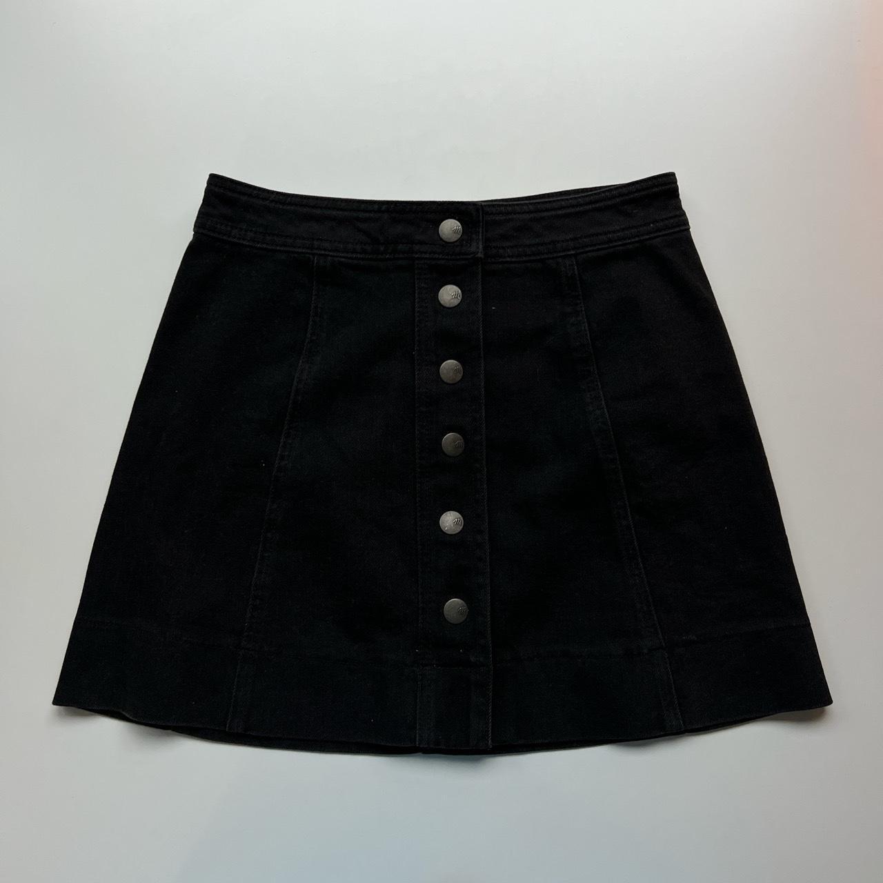 Black denim skirt madewell best sale