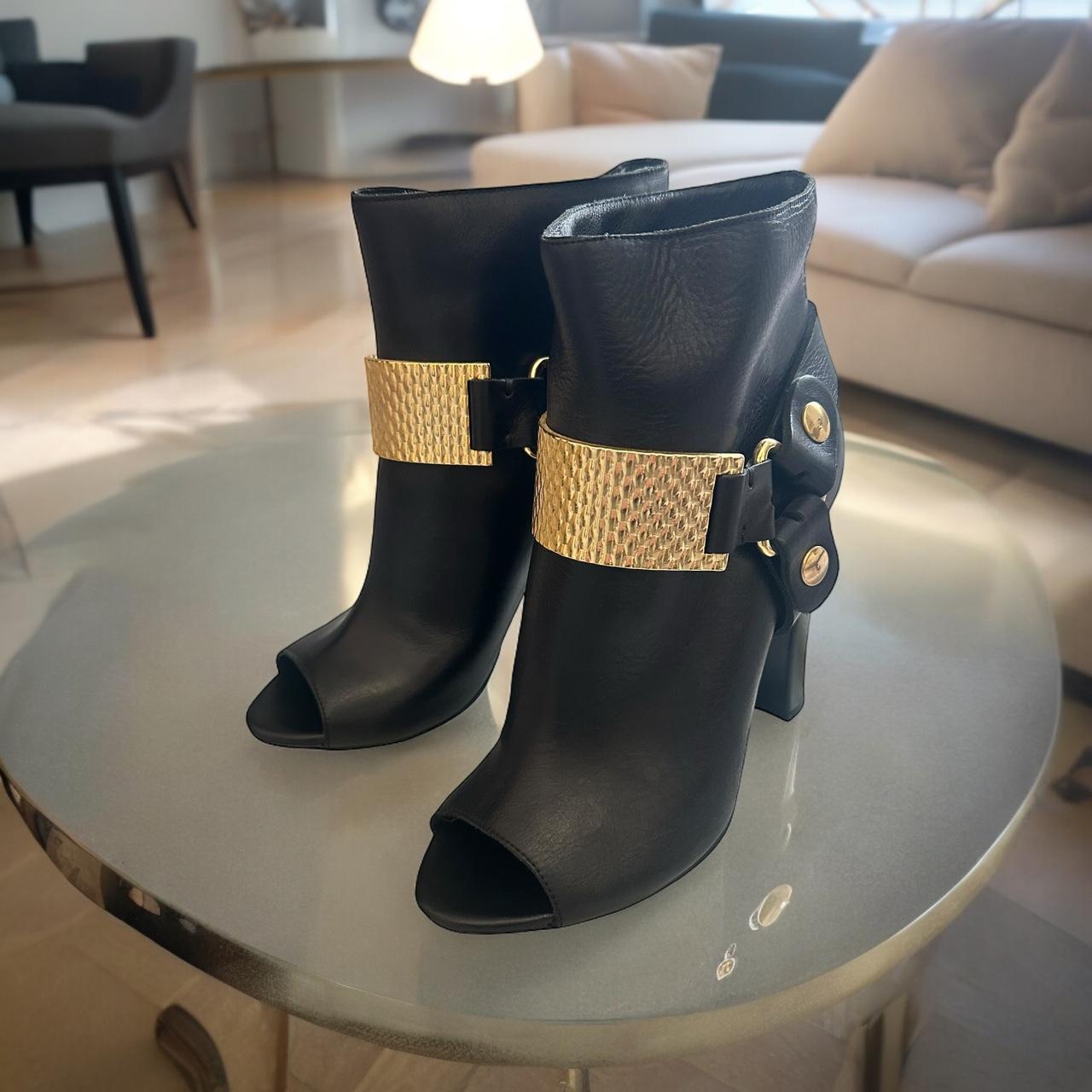 Black and gold booties best sale