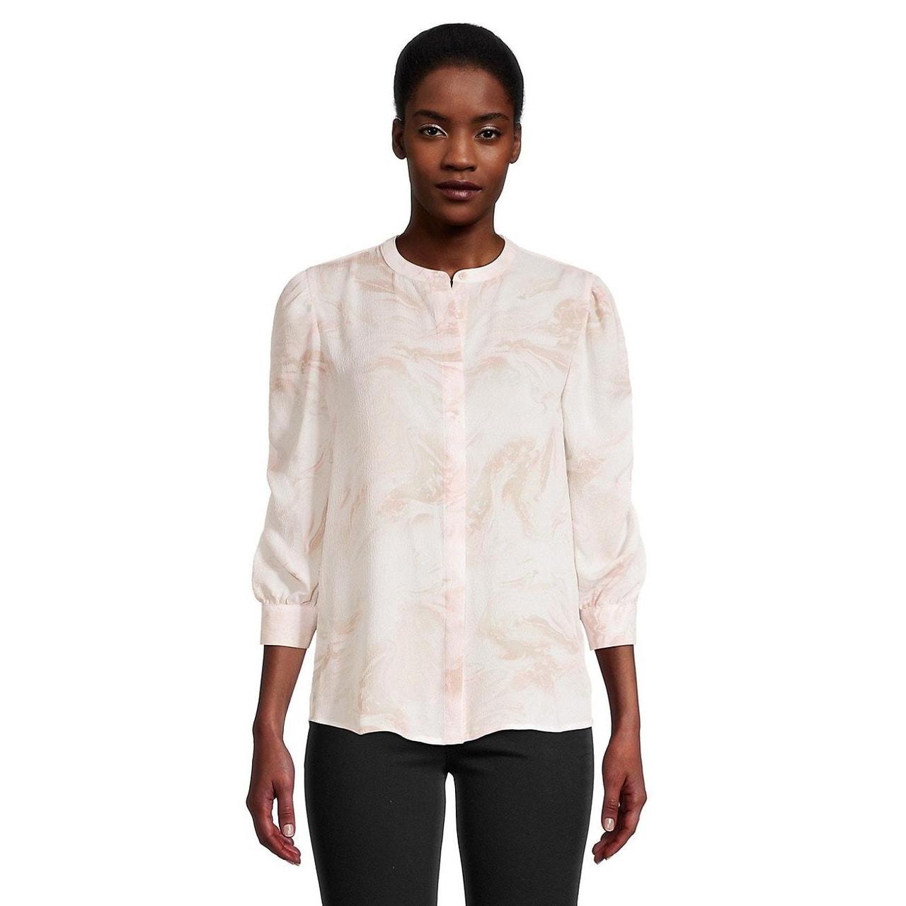 Calvin klein white blouse best sale