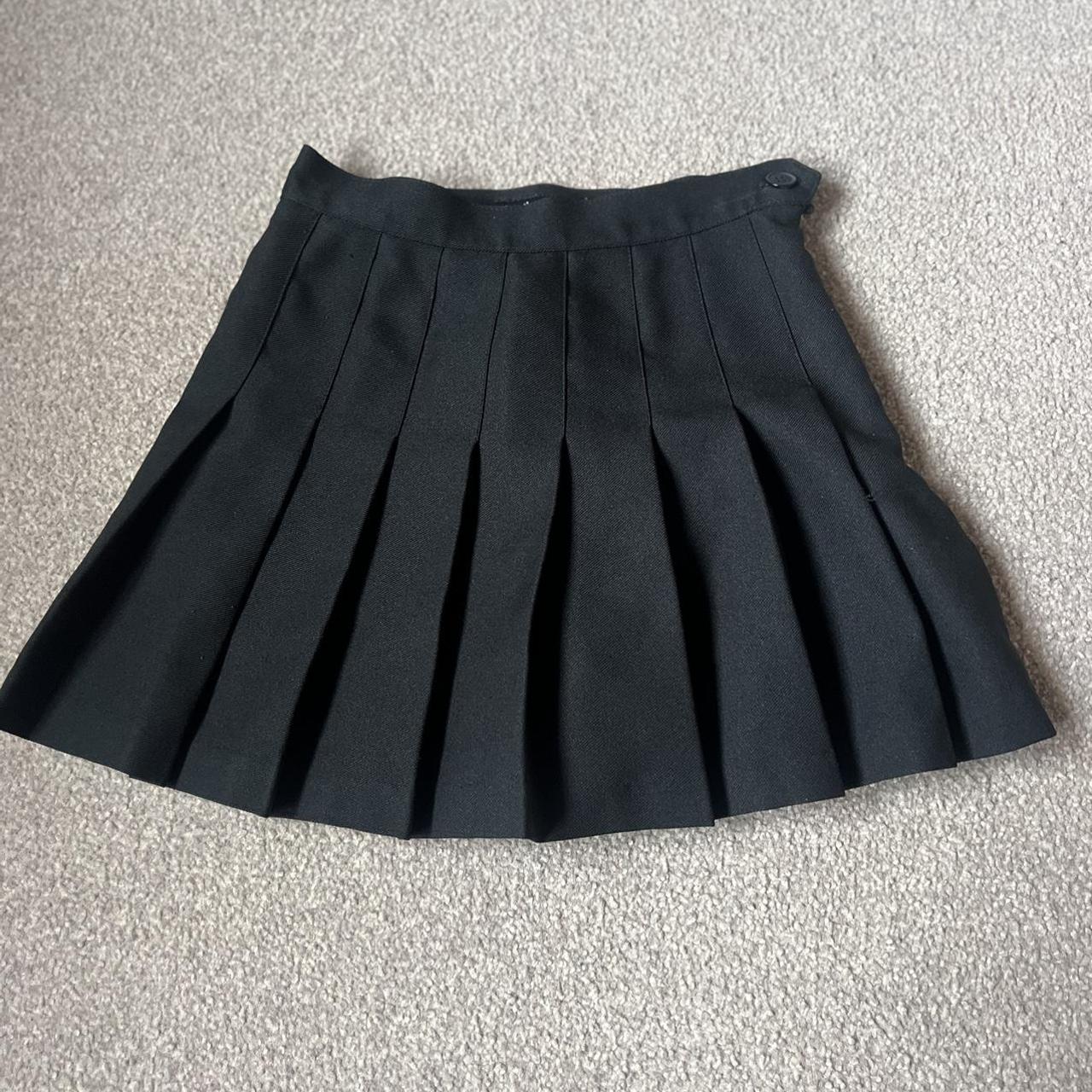 American Apparel black pleated mini skirt Great... - Depop