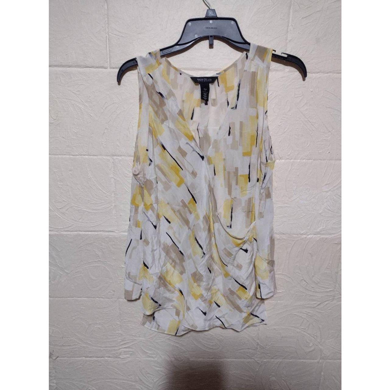 Black and White Floral Tank Top by White House Black Market Womens