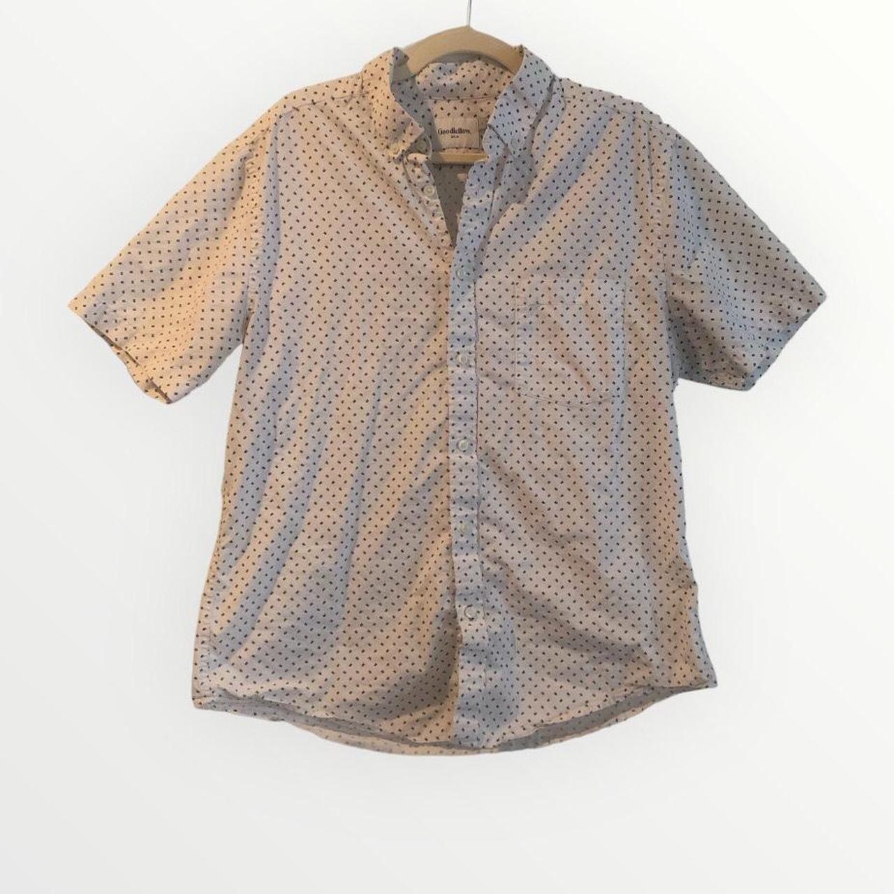 Goodfellow Target Short Sleeve Button Up Mens Printed Slim Fit