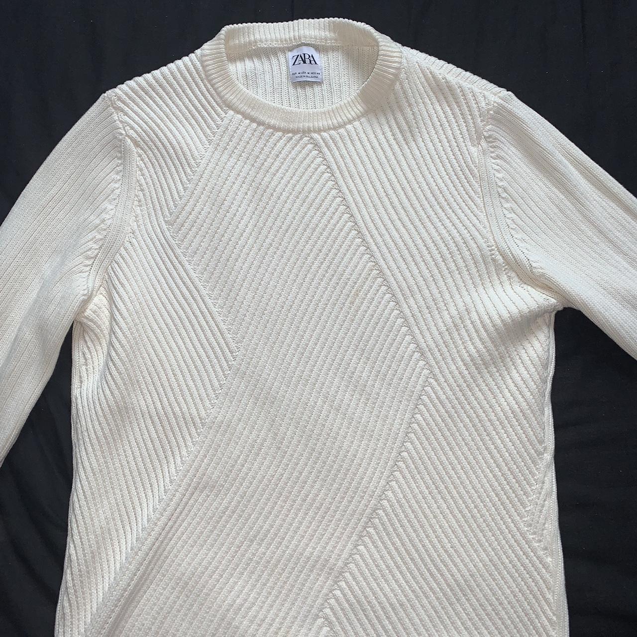 Zara Men's White Jumper | Depop