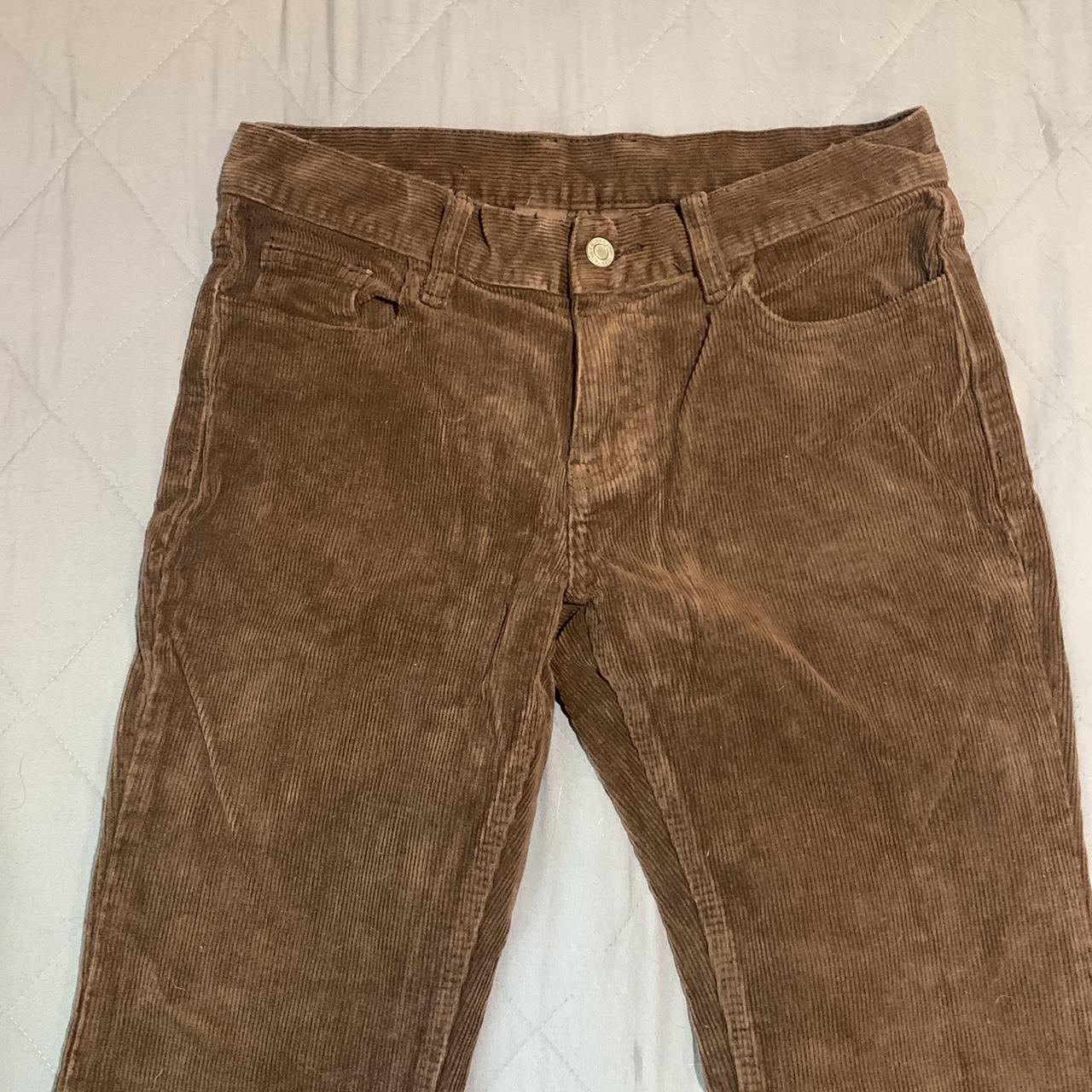 brandy melville/john galt low rise brown corduroy - Depop