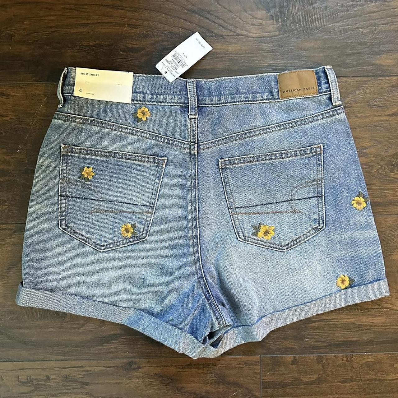 American Eagle Womens Denim Jeans Mini Shorts Low Rise Pockets Cotton –  Goodfair