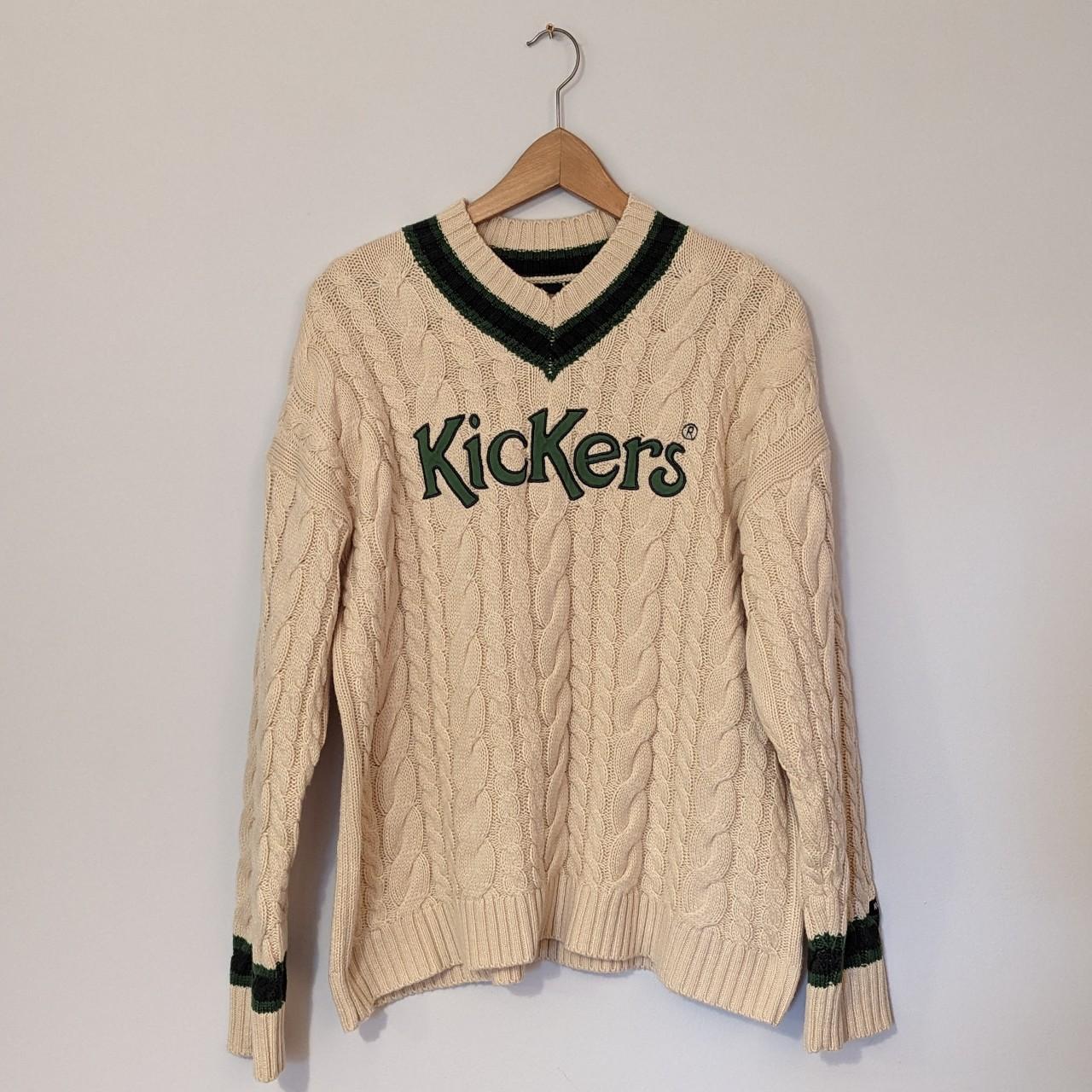 KICKERS VINTAGE CREAM KNITTED JUMPER Size S More... Depop