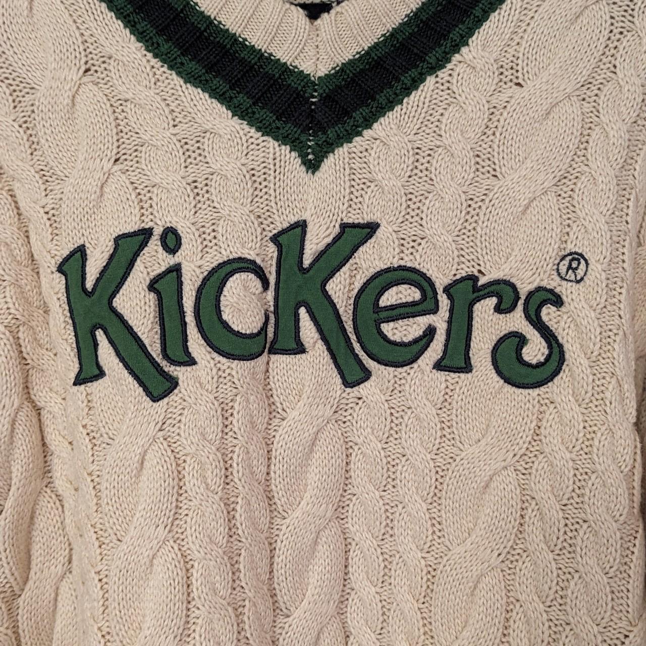 KICKERS VINTAGE CREAM KNITTED JUMPER Size S More... Depop