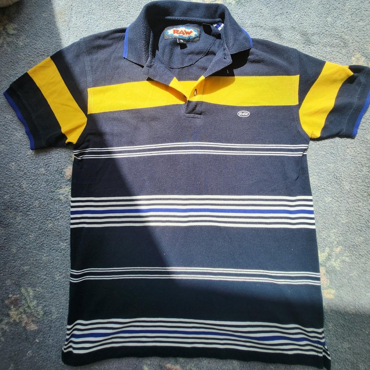 Men's Yellow and Blue Polo-shirts | Depop