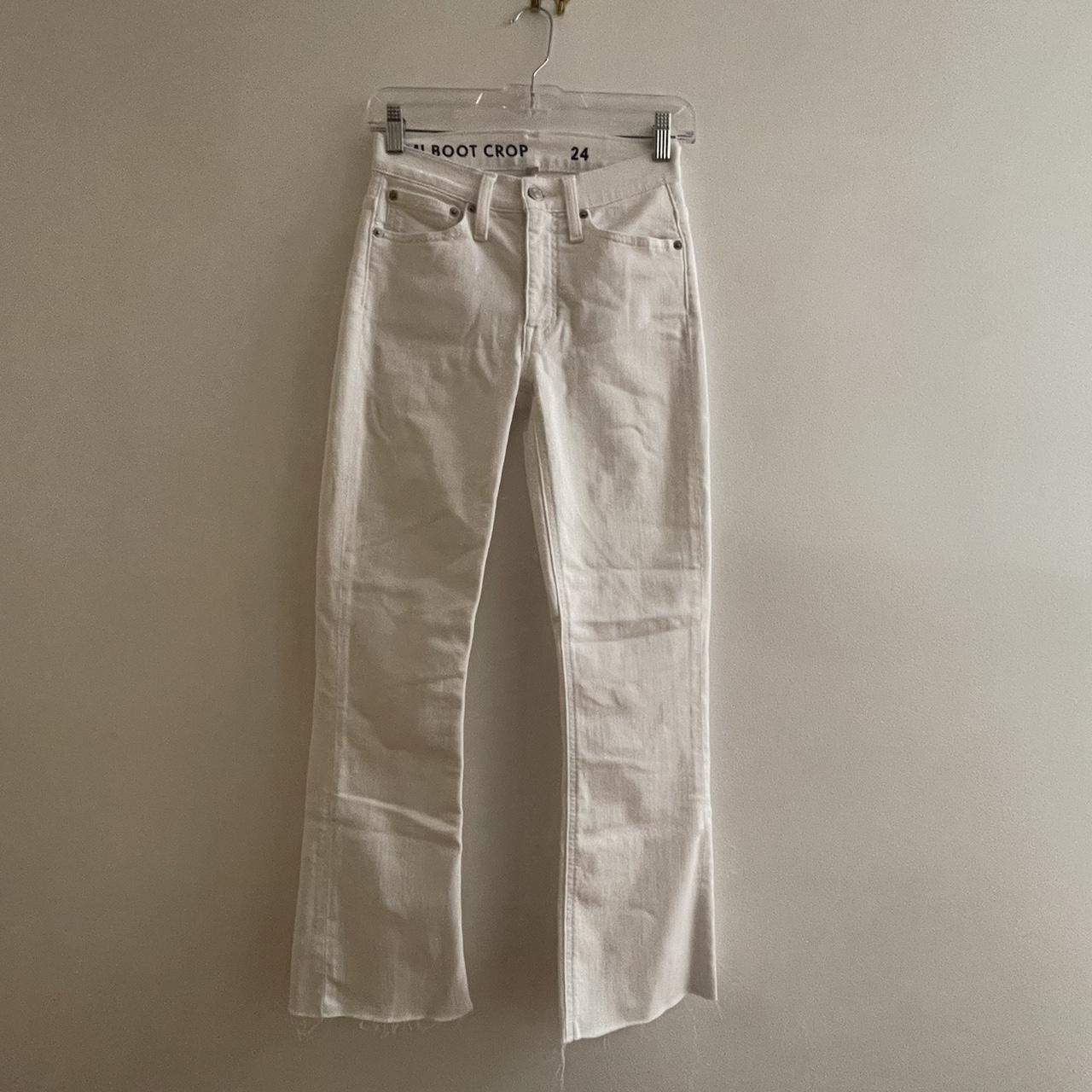 J.crew Demi boot crop jeans, white, size 24, worn... Depop