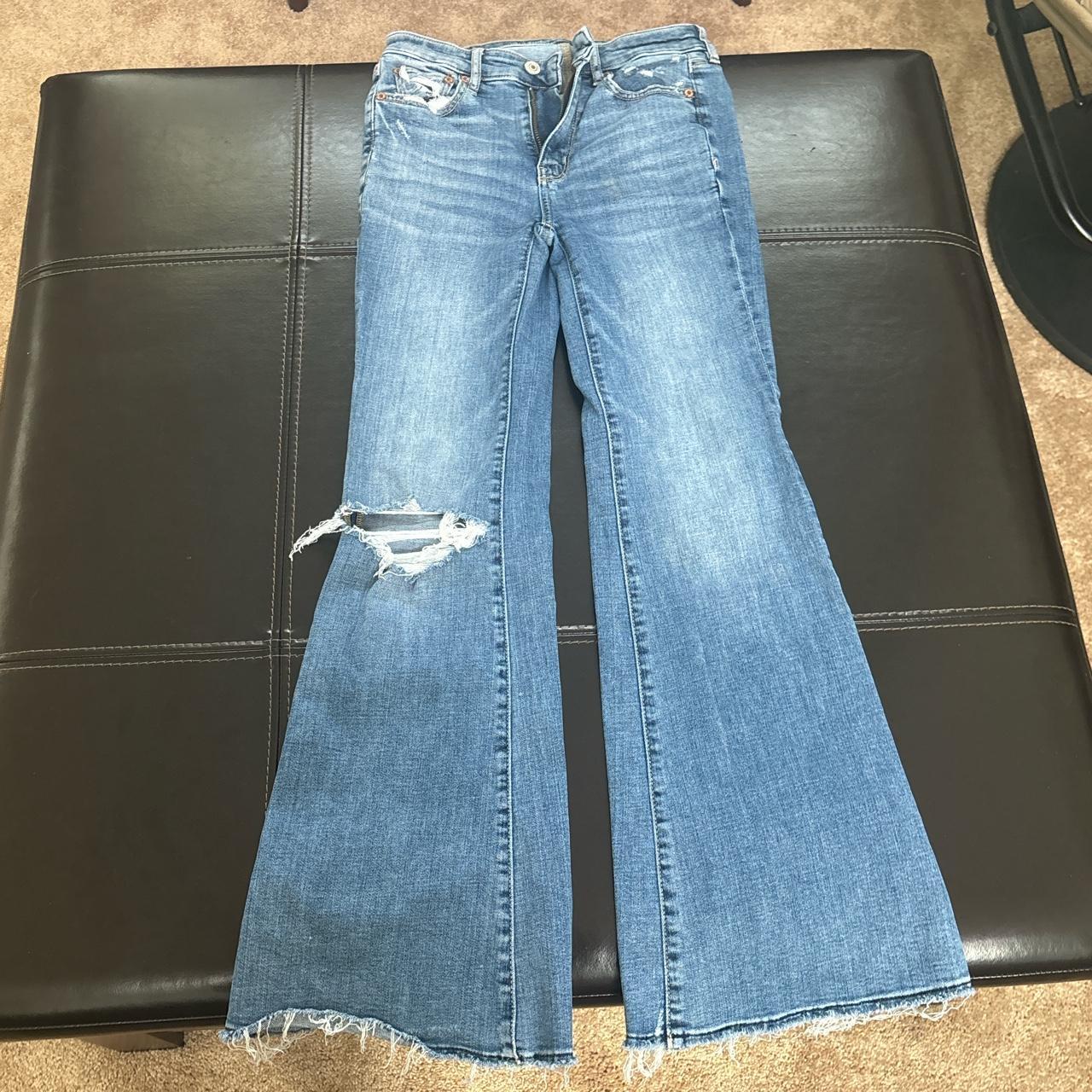 Lightly used American Eagle Flare Jeans - About 3 - Depop