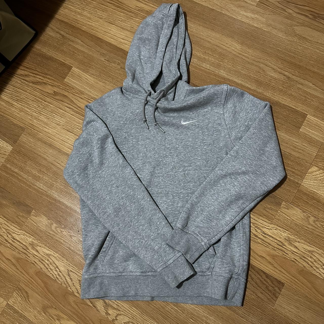 Plain grey nike hoodie hotsell