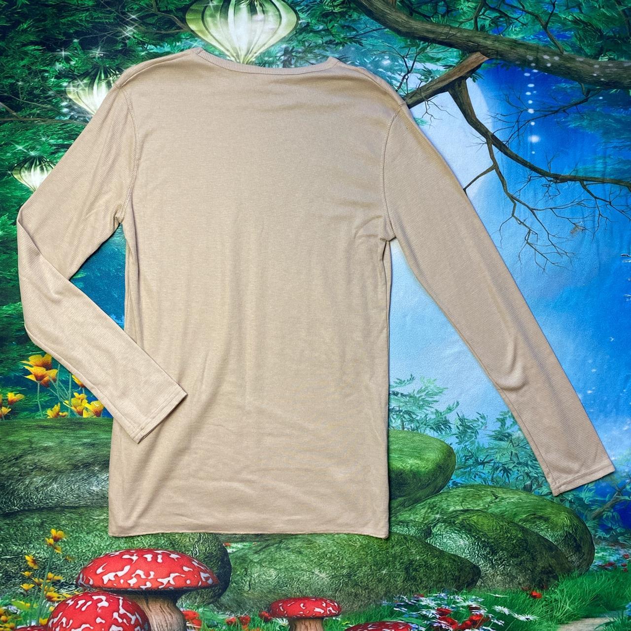 Angels Women's Cream and Brown Shirt Depop