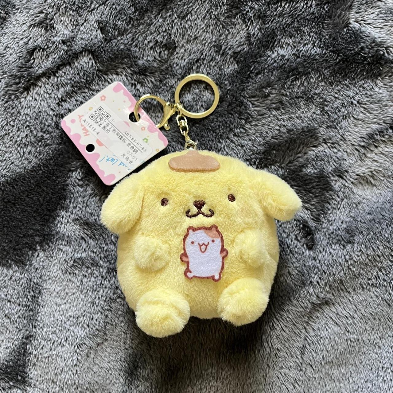 pompompurin sanrio keychain coin purse !! super soft... - Depop