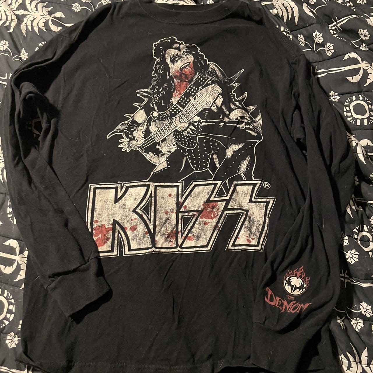 Long sleeve Kiss Gene Simmons shirt—XL— great condition - Depop