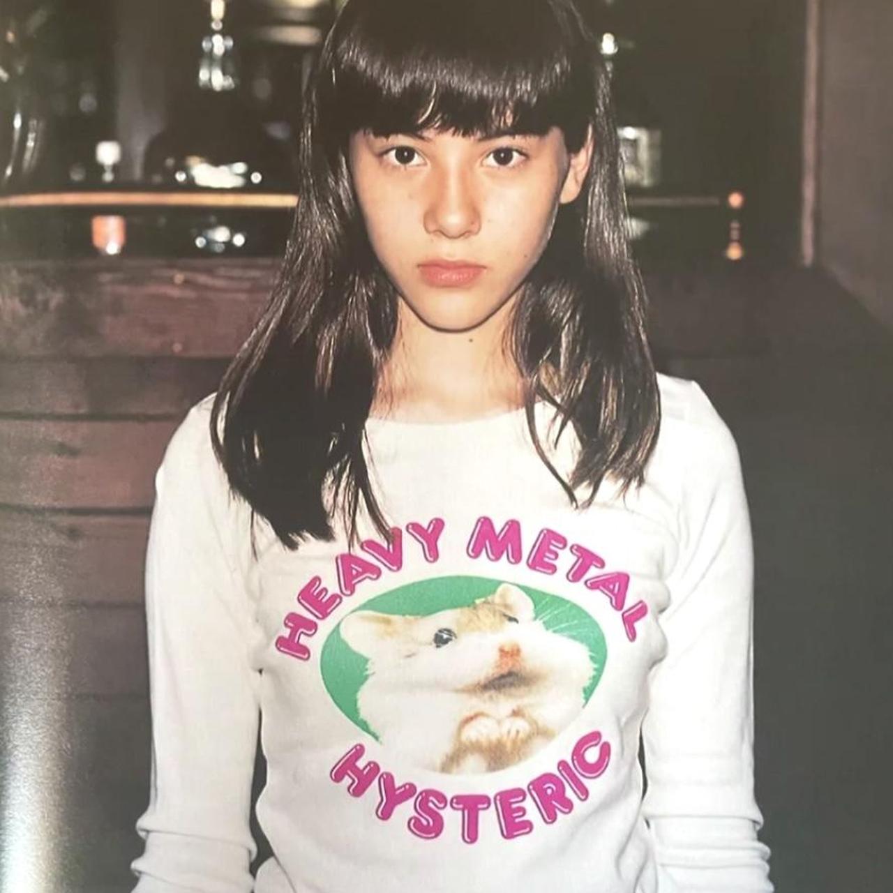 Hysteric Glamour Women's Pink and Green Tshirt Depop