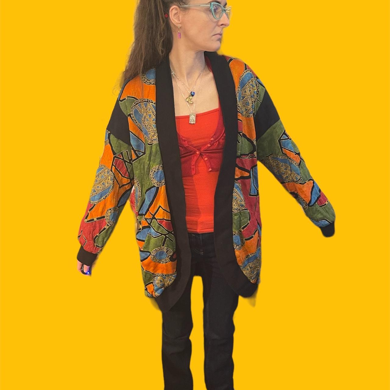 Women's Red and Green Jacket Depop