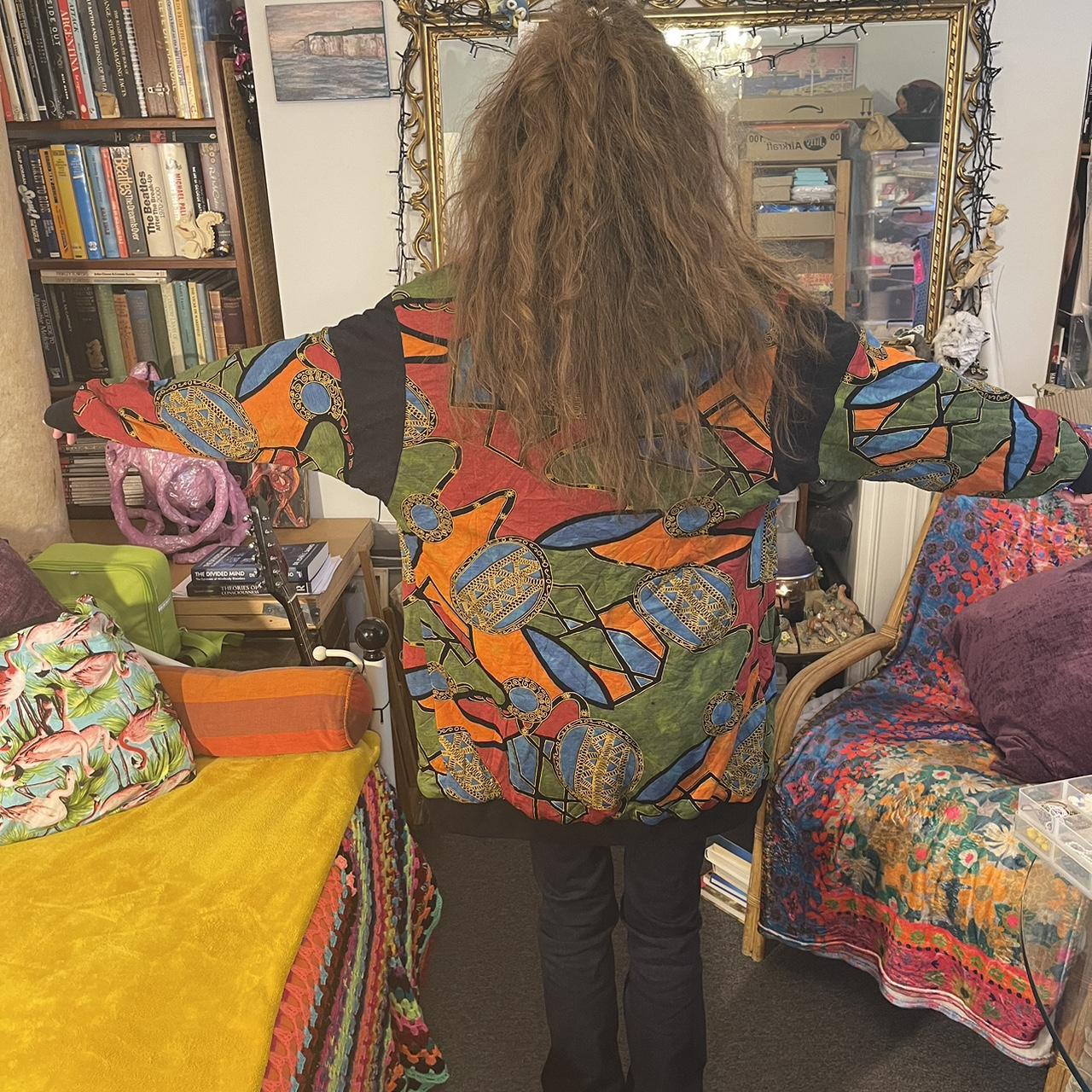 Women's Red and Green Jacket Depop