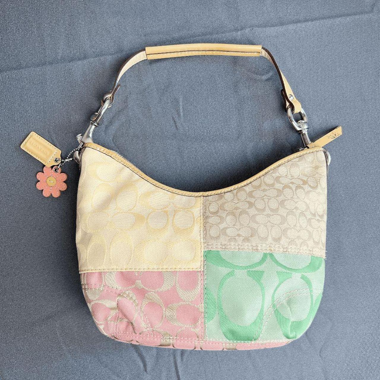 Coach pastel clearance patchwork purse