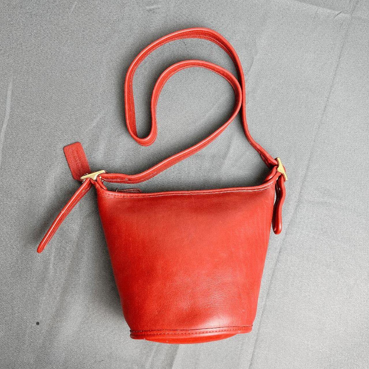 Vintage 90’s COACH Red Leather shops Shoulder Bag