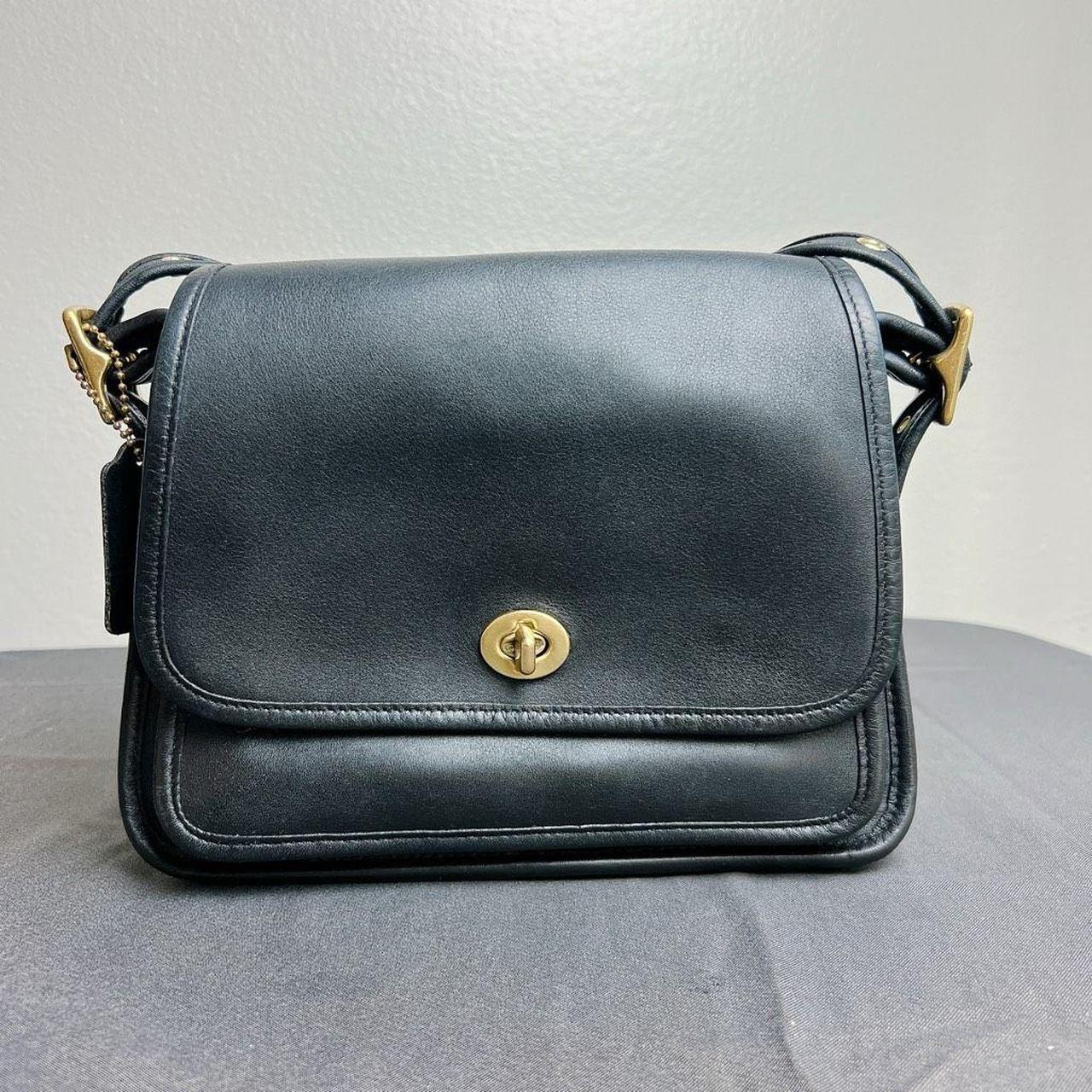 Coach black pebbled leather rambler store 16