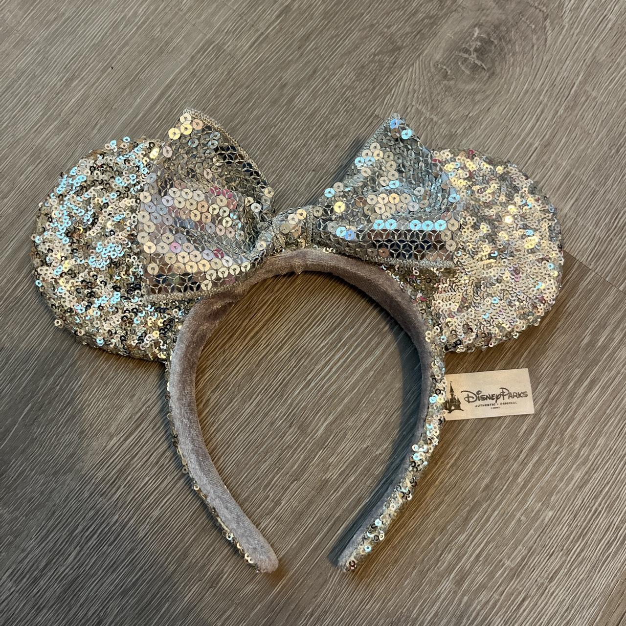 Silver sparkly minnie mouse ears! go with any disney... - Depop