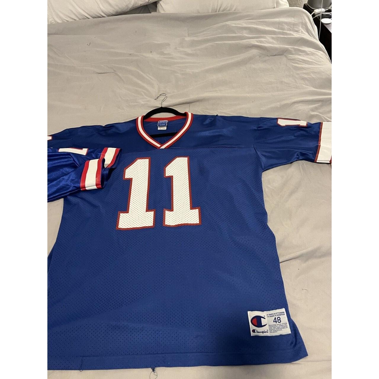 Vintage Champion Bills Blank football jersey - Depop