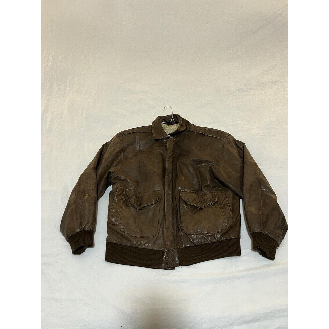 Vintage Oversized Cleveland Browns leather bomber - Depop