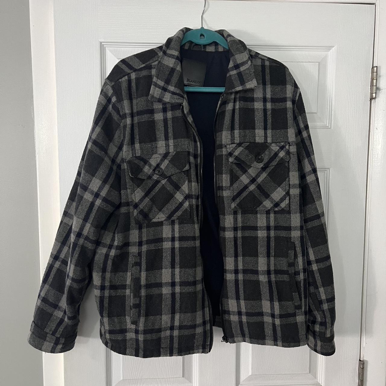 Blank NYC Men's Shacket Jacket Grey/Multi XL – BlankNYC Men's