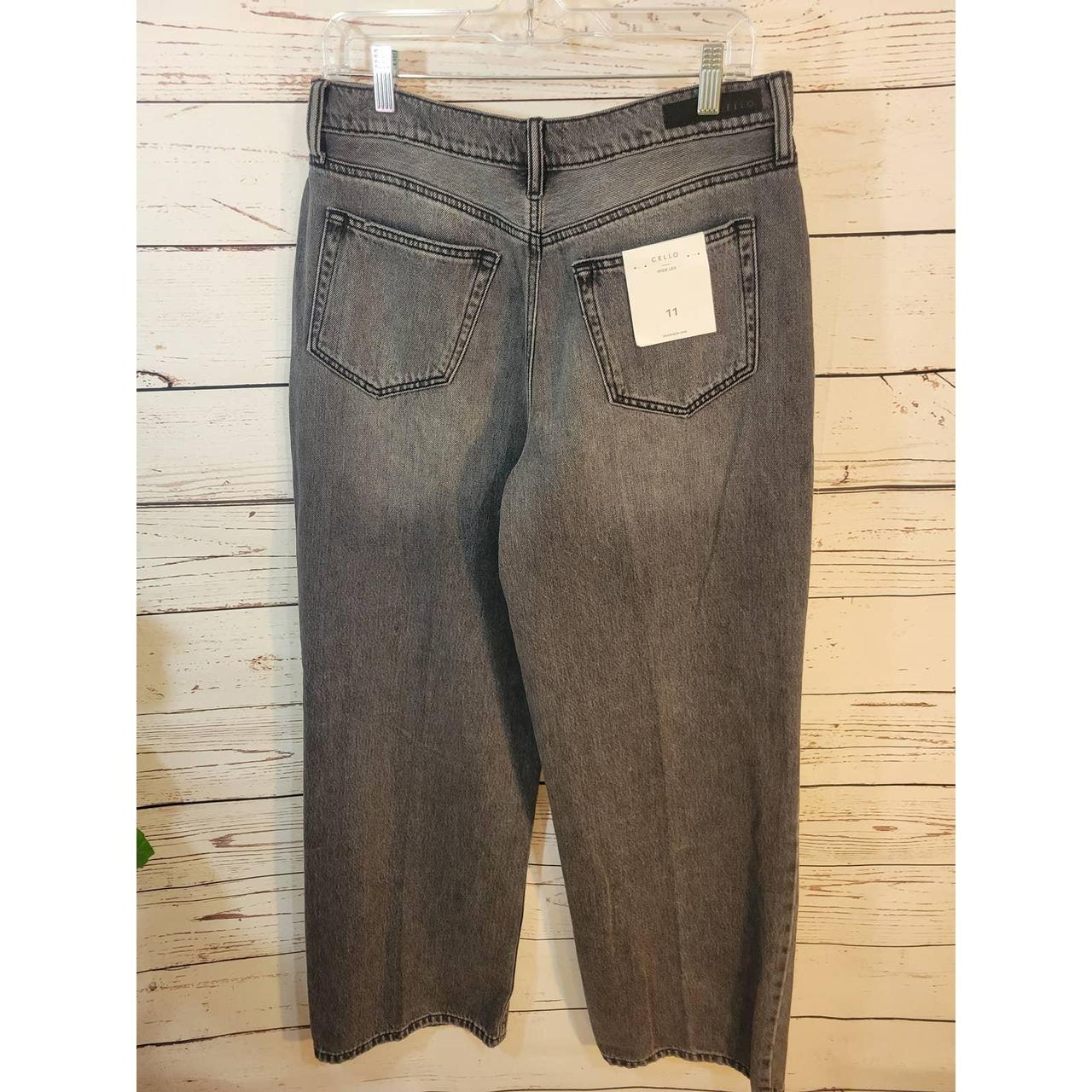 NEW Cello Wide Leg Jeans Gray Denim High Rise Cotton... - Depop