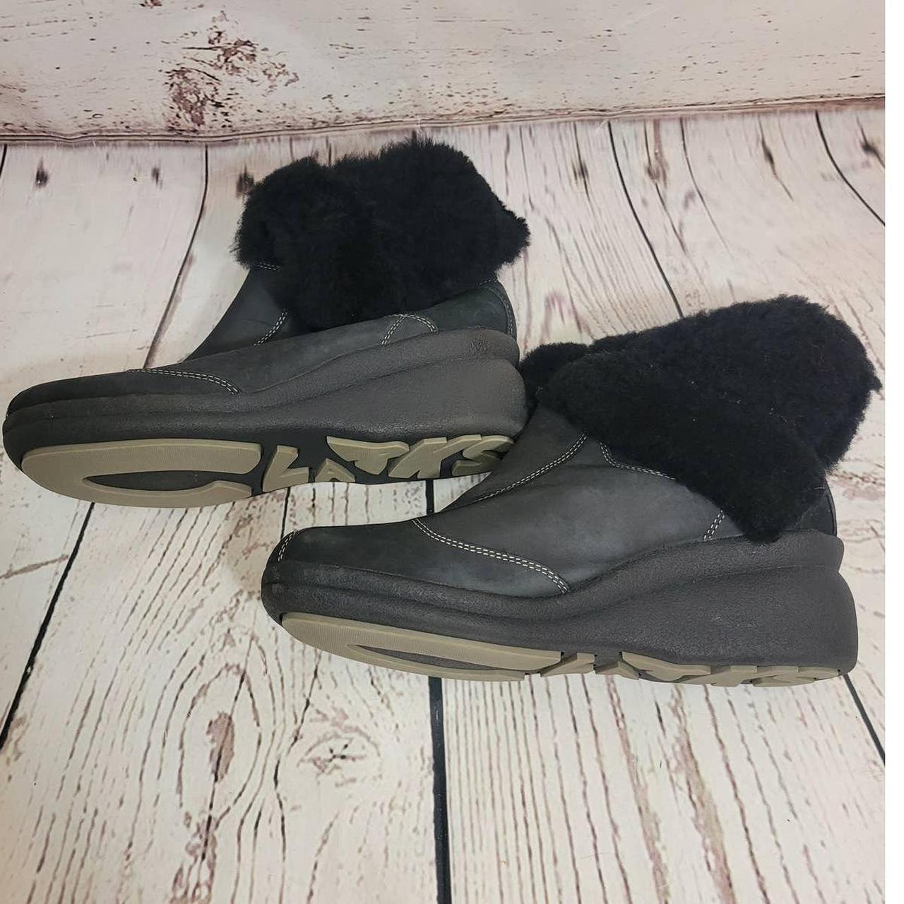 Clarks fur store lined ankle boots