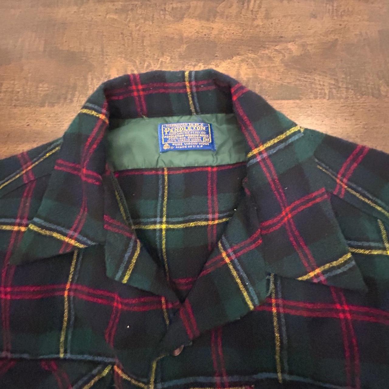 Pendleton Men's Shirt - Multi/Green - M – Vintage… - image 2