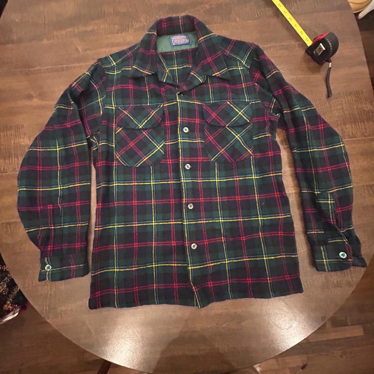 Pendleton Men's Shirt - Multi/Green - M – Vintage… - image 1
