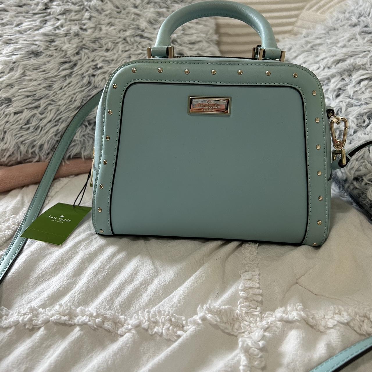 Tiffany Blue Kate Spade Purse - Big purse with lots - Depop