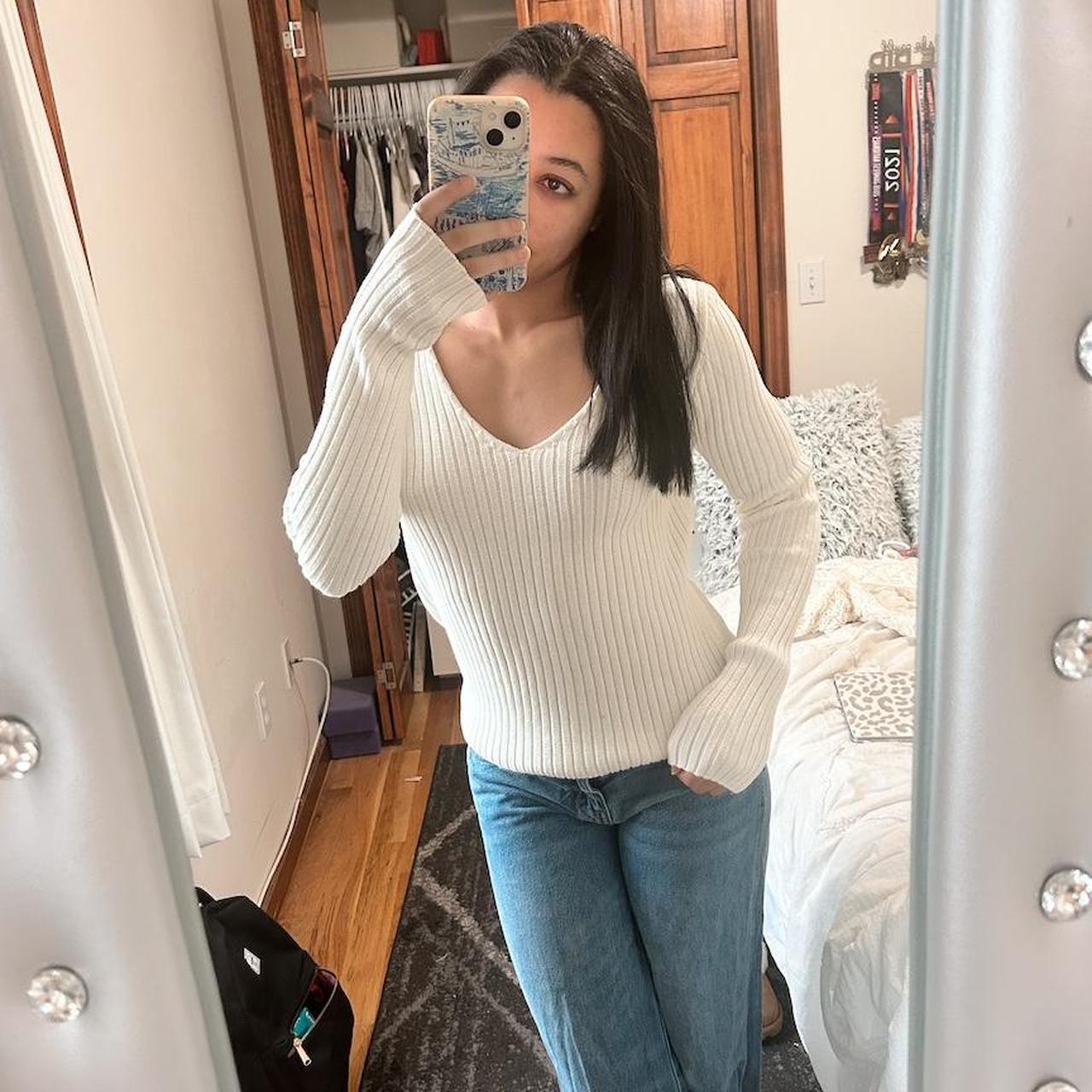 Brandy Melville Ribbed Sweater Size: One size (I - Depop