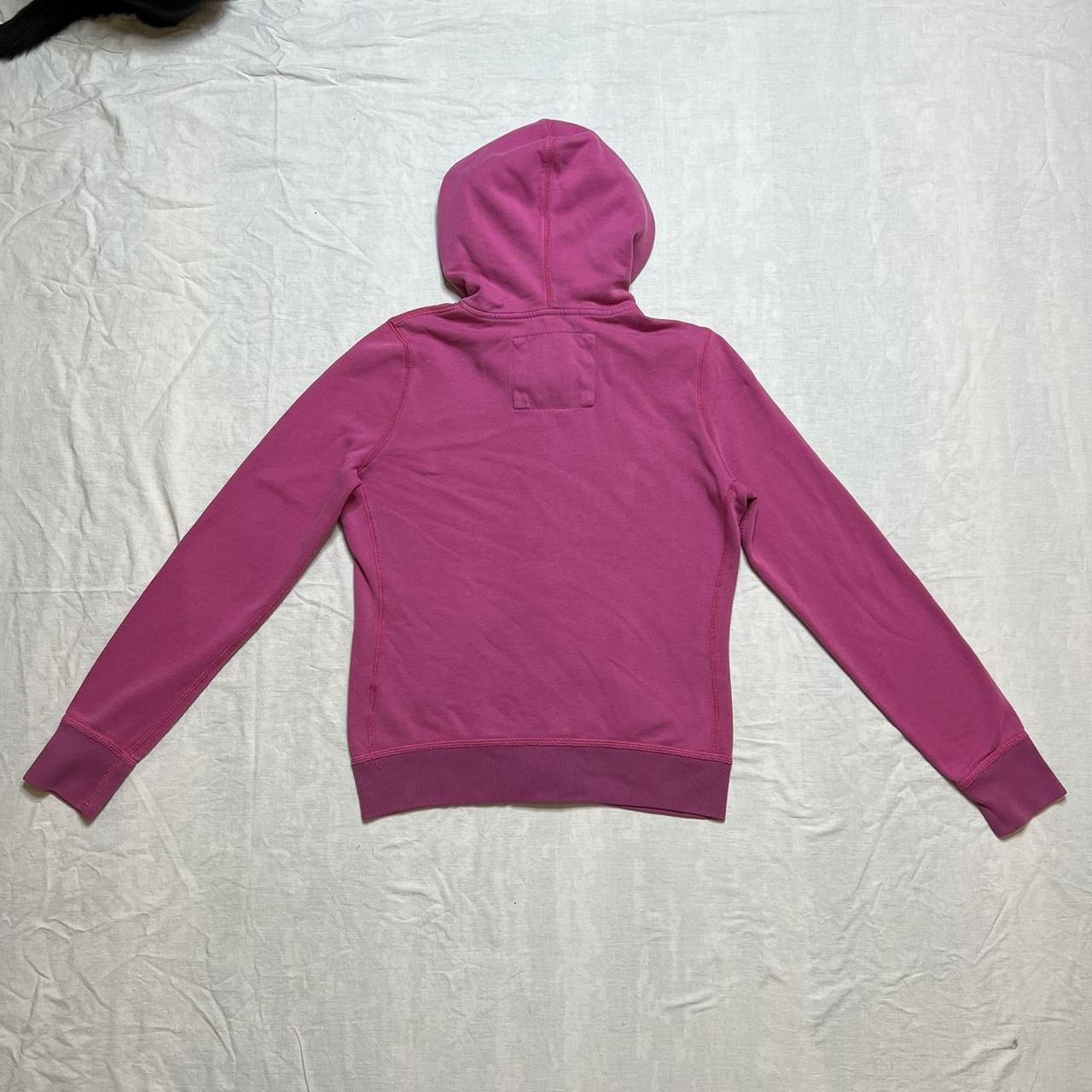 2010s pink abercrombie and fitch zip up hoodie... - Depop