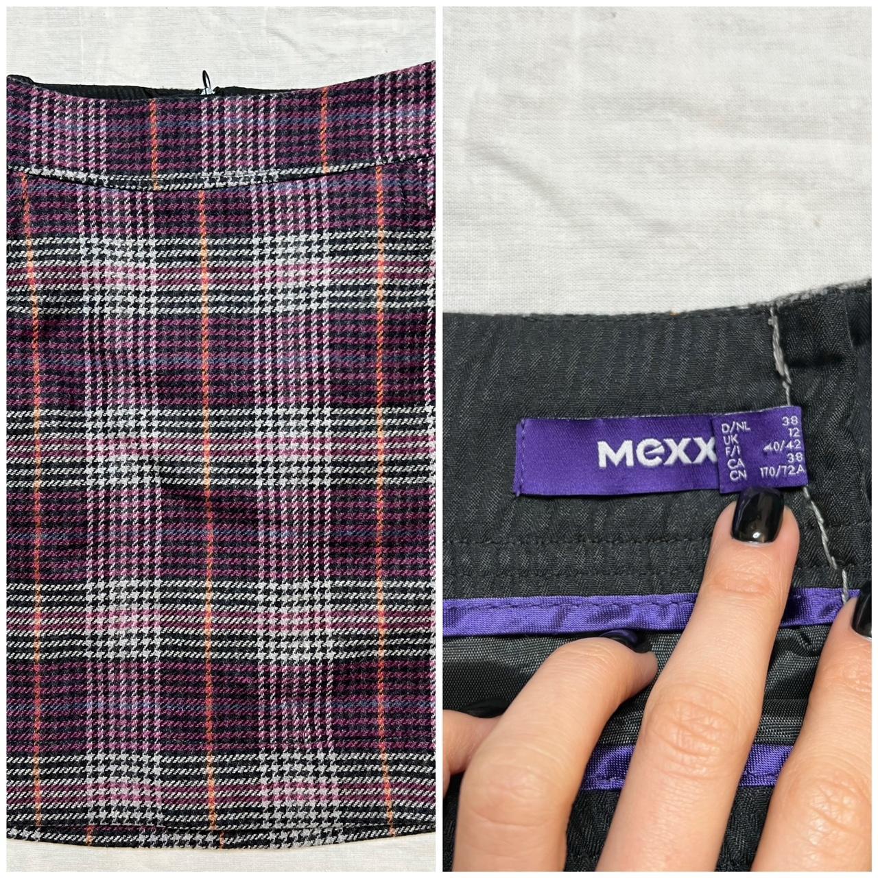 2000s mini plaid purple skirt with pockets in the... - Depop