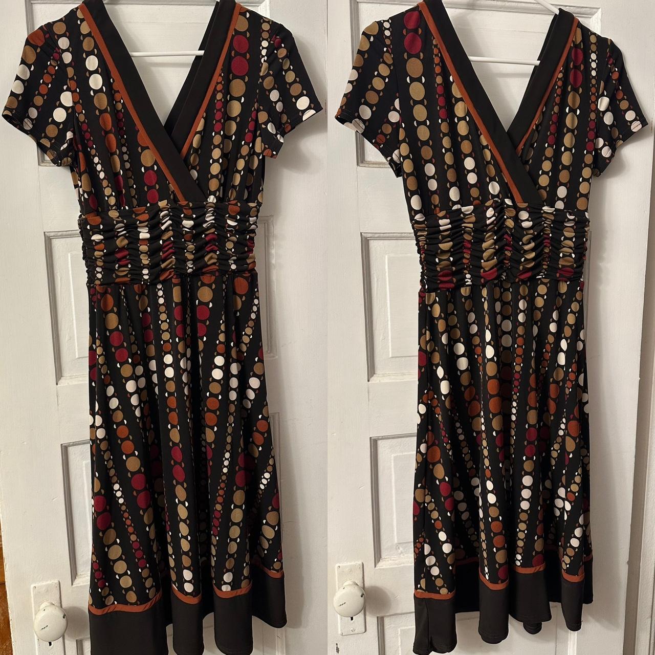 Vintage Women's A-line Dress Multi/Black – Tracy Lynn black