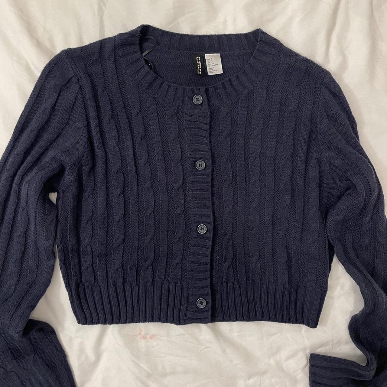 H&M Women's Navy Cardigan | Depop