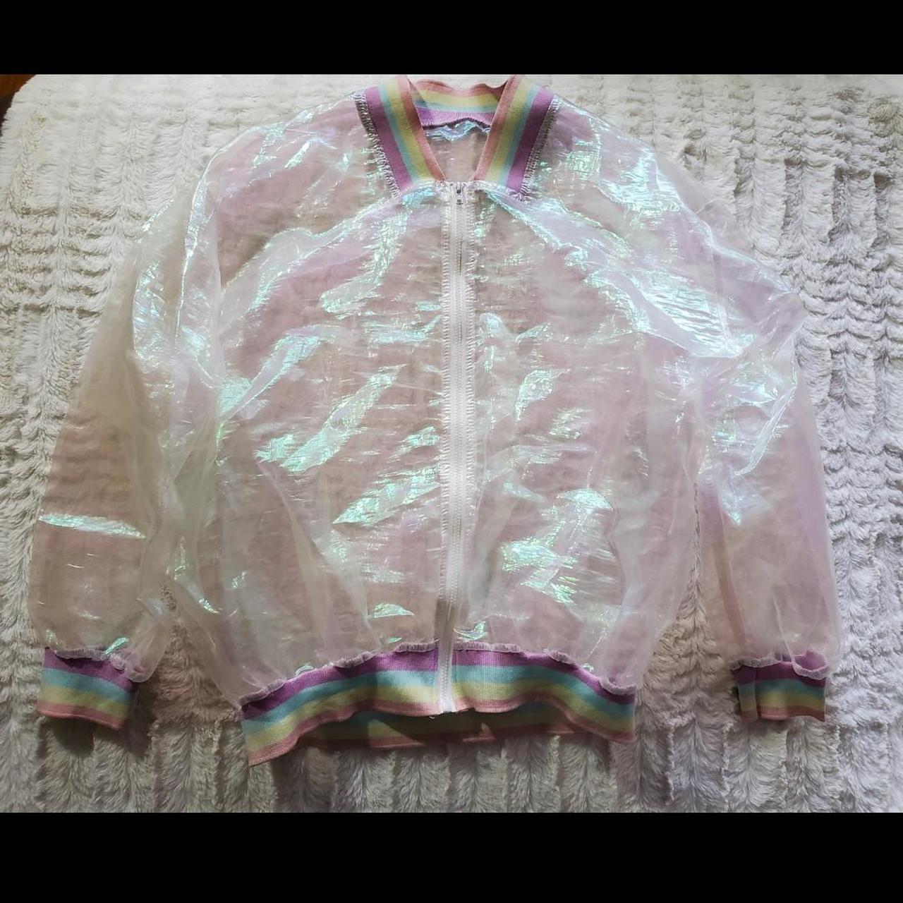 Pink see through top jacket