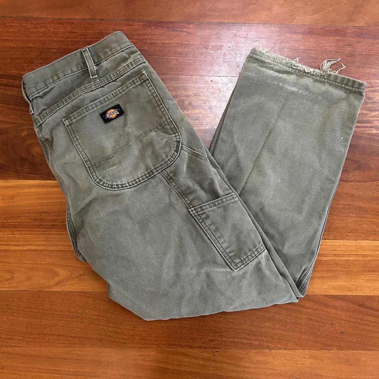 Olive Dickies Carpenter Pants Details - Olive... - Depop