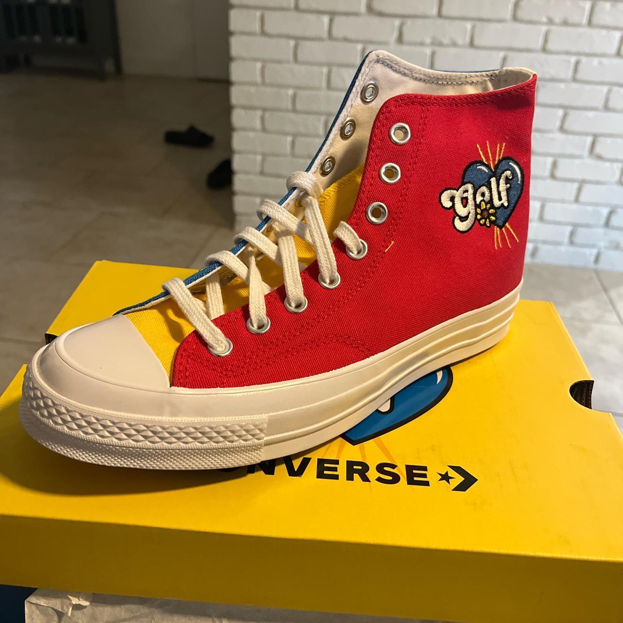 Golf Wang Blue Red And Yellow Converse Yellow Shoes Converse Red