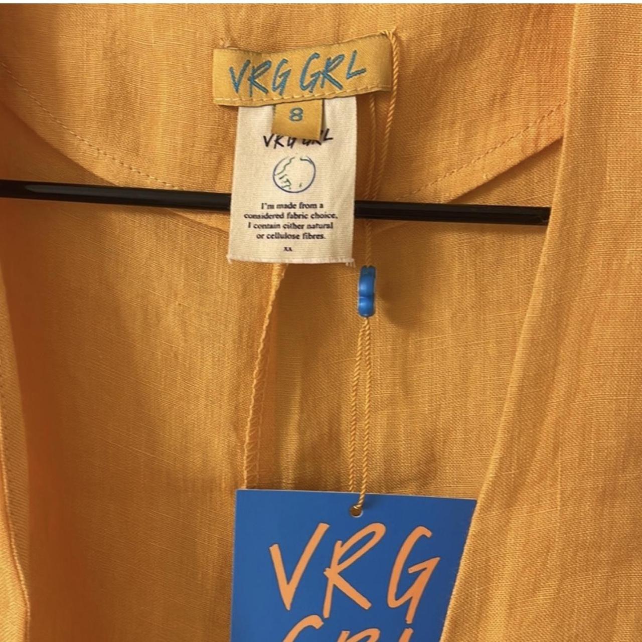 Verge Girl (VRG GRL) Linen Jumpsuit in Mustard... Depop