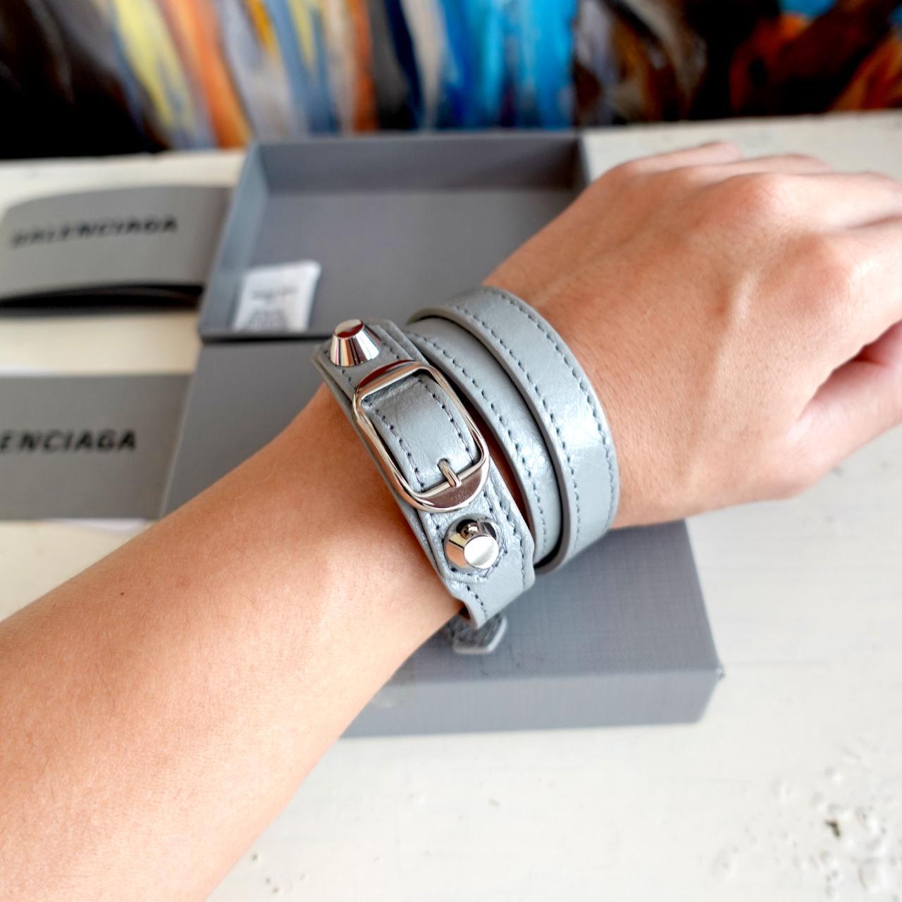 キ*ノ様 Balenciaga triple leather bracelets Balenciaga // Leather Triple Tour Wrap Bracelet – VSP