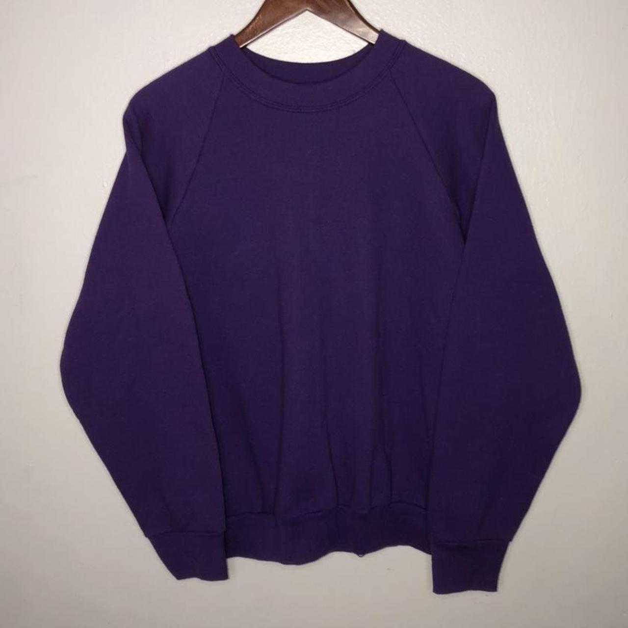 vintage 90’s purple blank sweater •size:... - Depop